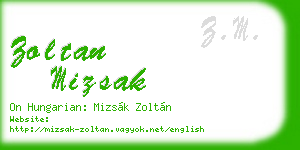 zoltan mizsak business card